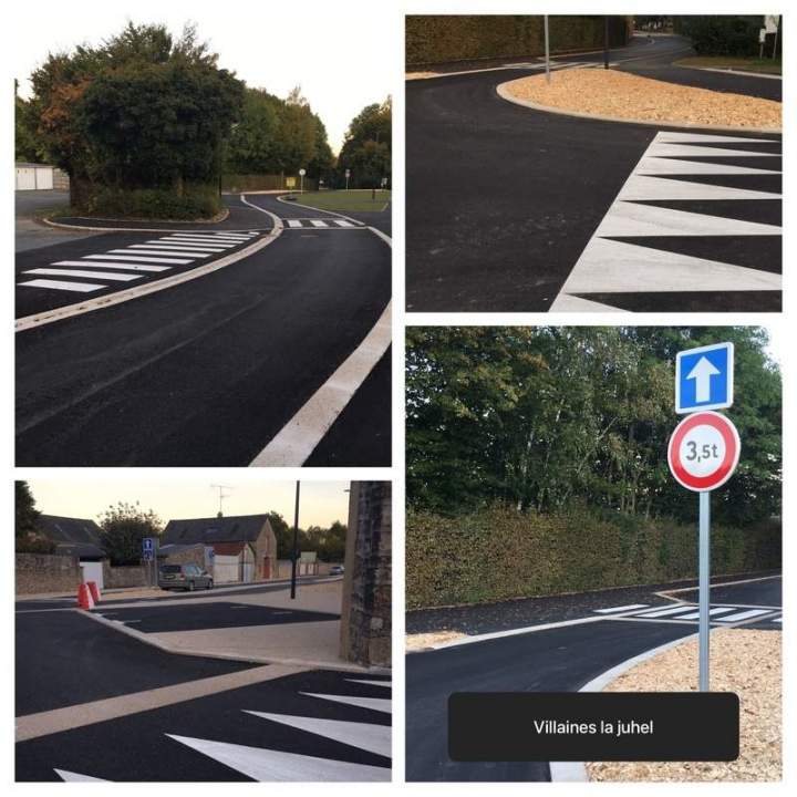 Road painting Saint-Léonard-des-Bois