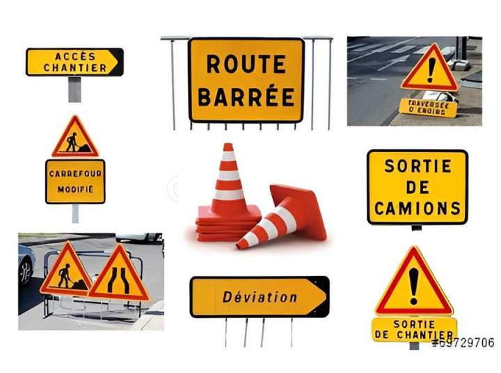 Signalisation de chantier Saint-Léonard-des-Bois